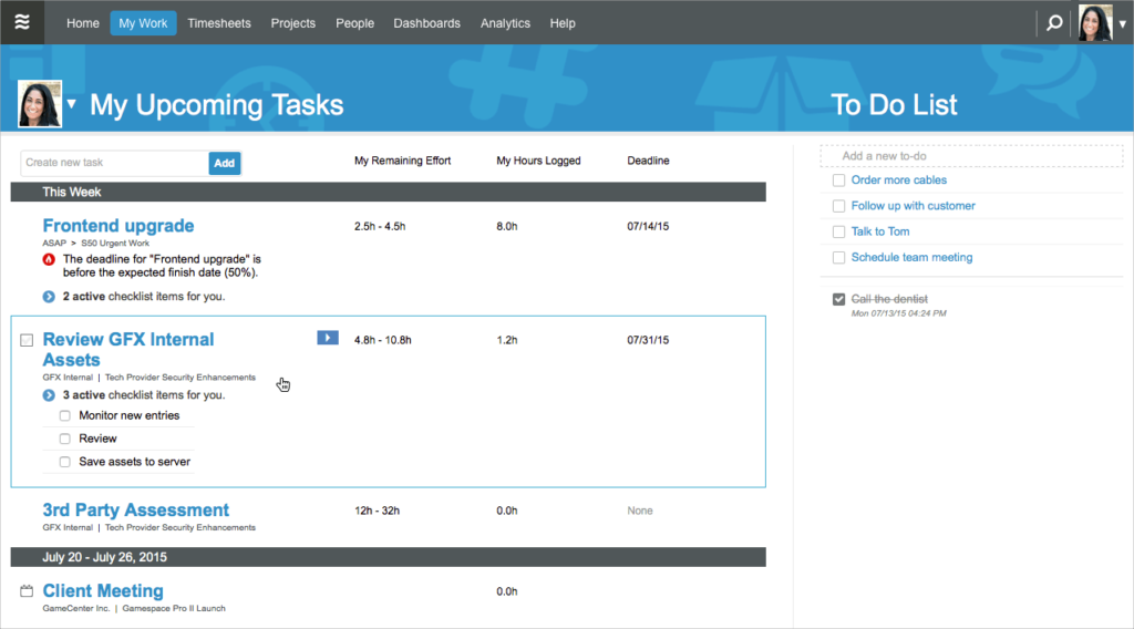 LiquidPlanner work