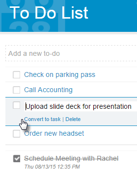 To Do List questions and answers