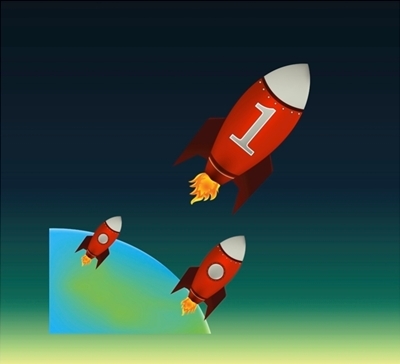rocket blasting off