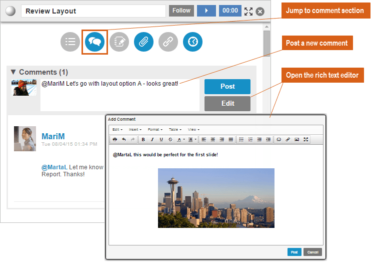using collaboration in LiquidPlanner