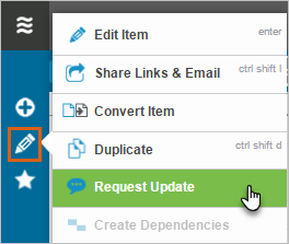 Request Update Request Update edit menu