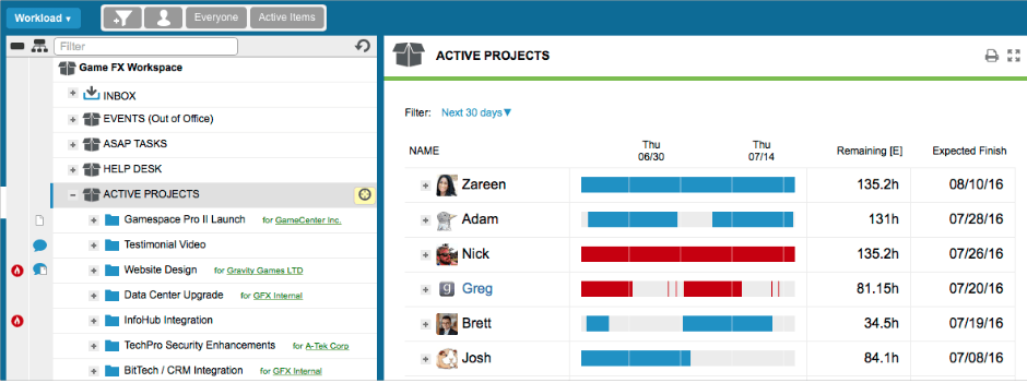 Project Workload Report