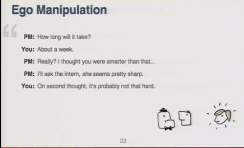Don't be manipulated when estimating project duration project estimation conversation