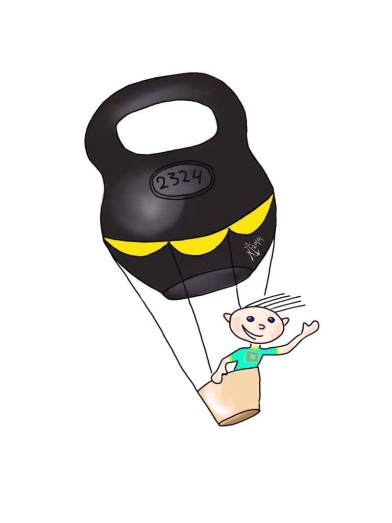 exercise and work illustration of hot air balloon