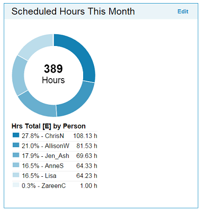 project resources hourly schedule