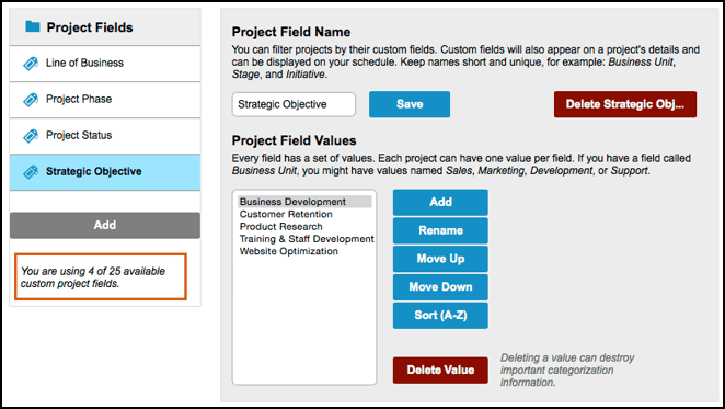 r74 custom fields