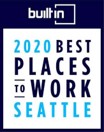built In 2020 best places to work Seattle award
