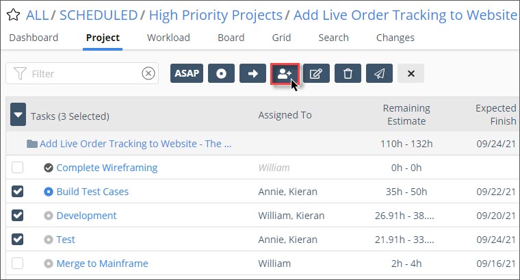 release 20 summary - bulk project assignment