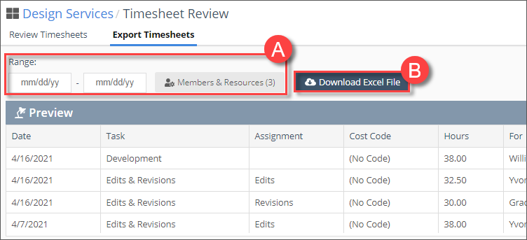 Release 19 Summary TIMESHEET REVIEW