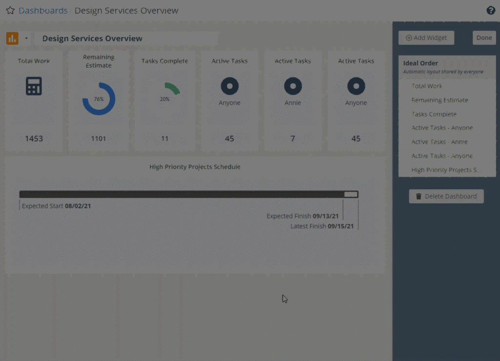 advanced filtering dashboard