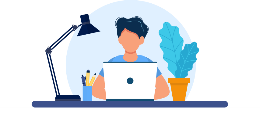 project manager working at desk