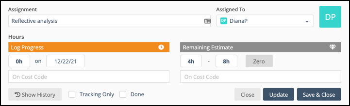 Liquidplanner release 25 updates to hourly tracking