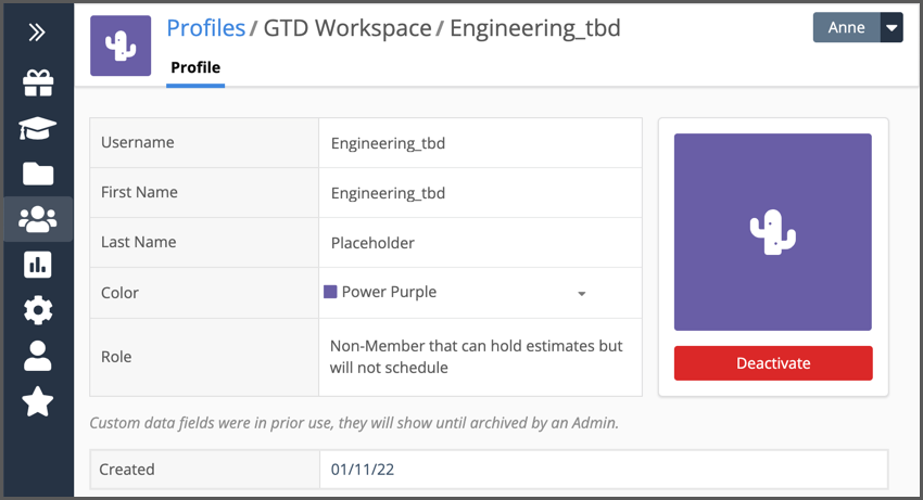 Set up the Placeholder Profile