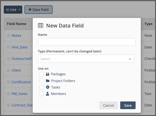 Custom Data field liquidplanner