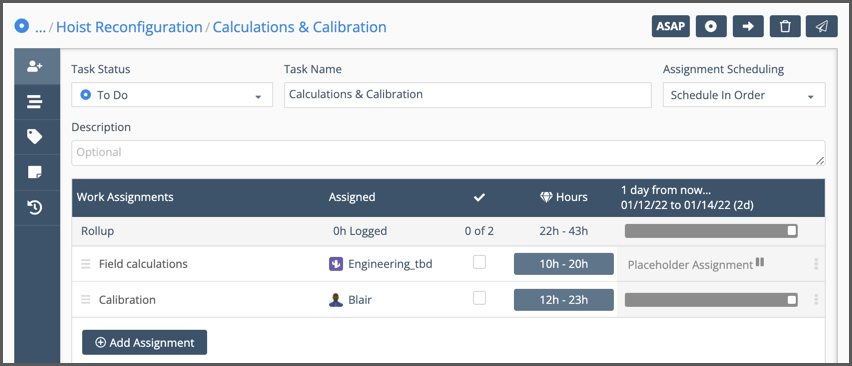 Placeholder task assignments aren't scheduled