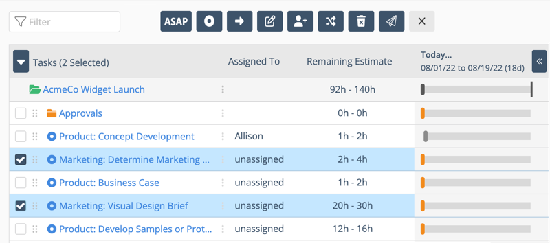 Use Bulk Edit to swap assignments and edit tasks
