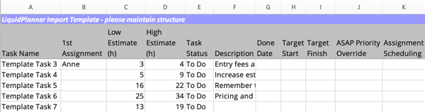 Import Tasks from Excel