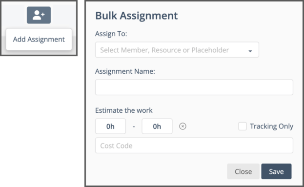 Bulk Editor Add Assignment Button