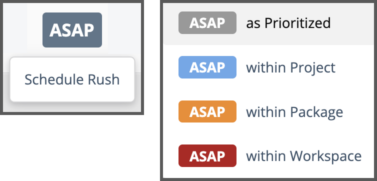 Bulk Editor ASAP Schedule Rush button and priority override options