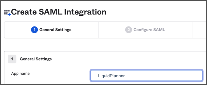 Create SAML Integration in three steps