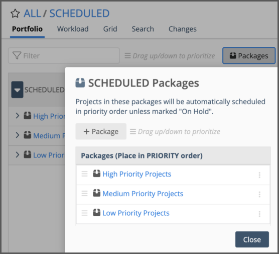 Prioritizing Packages