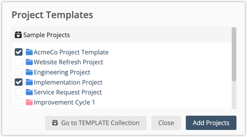Project Template Modal