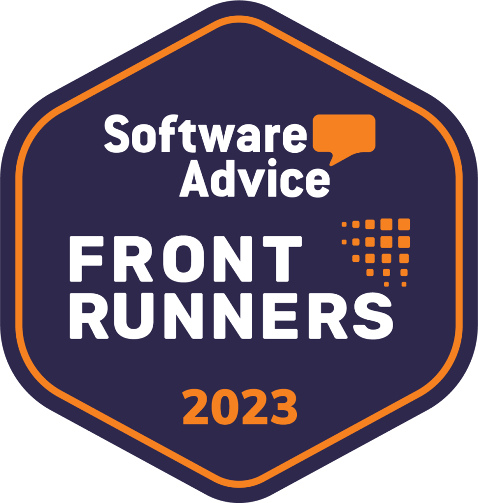 SoftwareAdvice front runners badge 2023