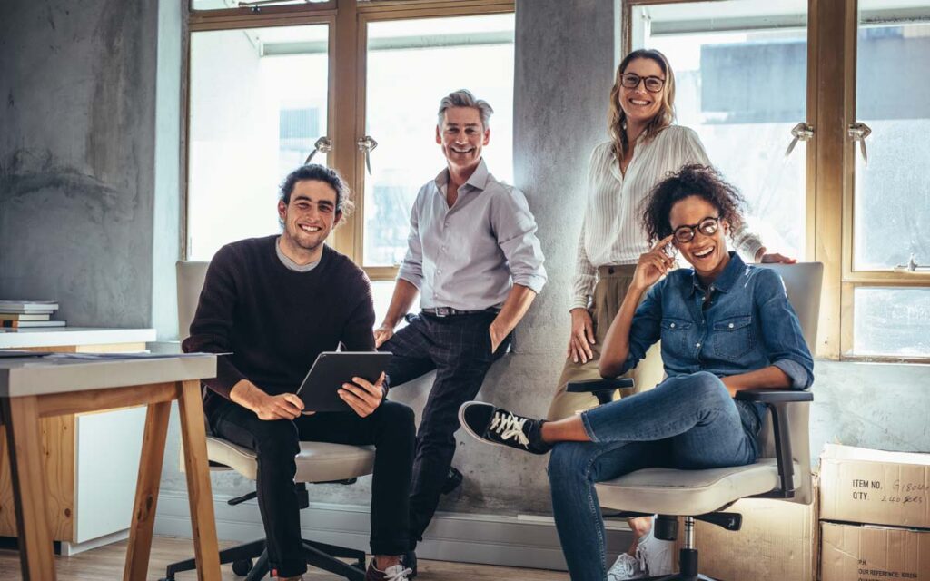 Small business team in office