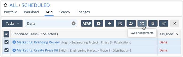 Assign disconnected member work