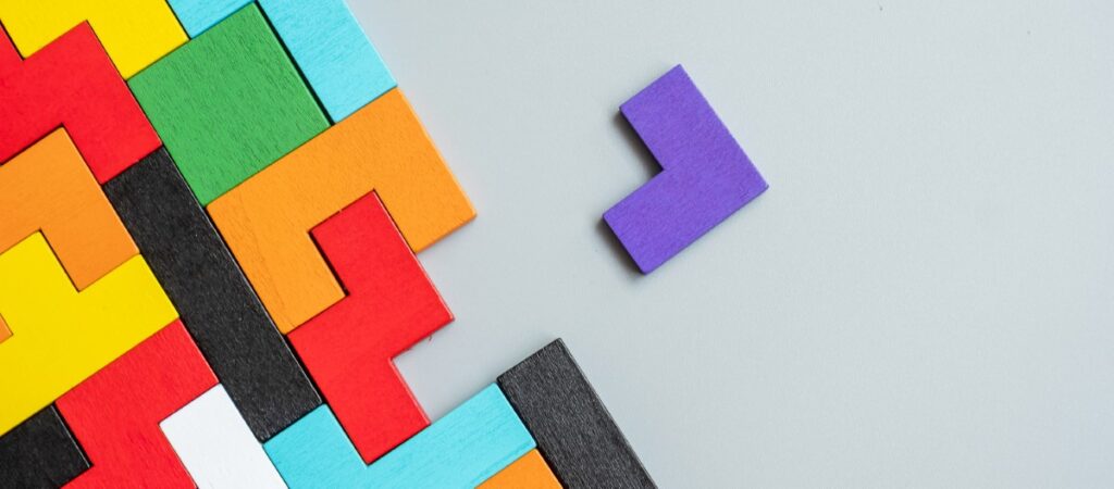 puzzle block pieces depicting decision making