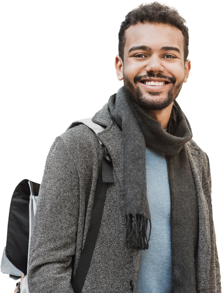 young worker male smiling