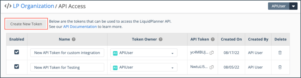 LP API access