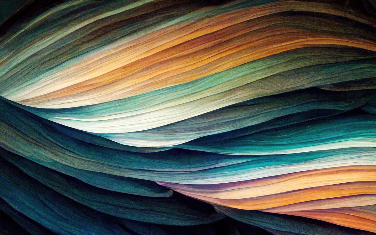 beautiful visual image art of wavy colors