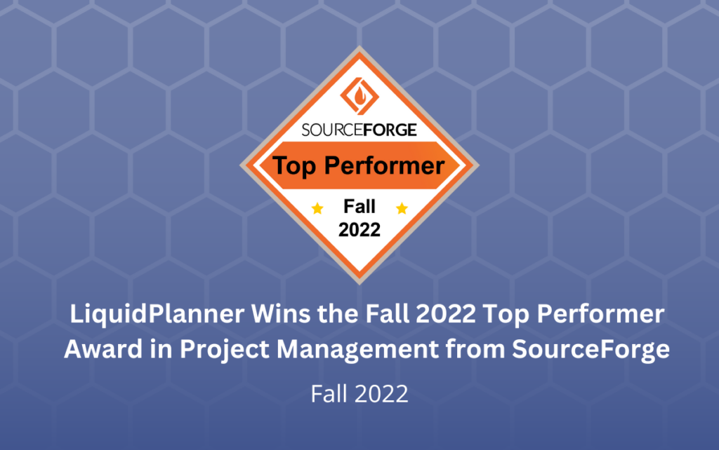 liquidplanner fall 2022 award from sourceforge