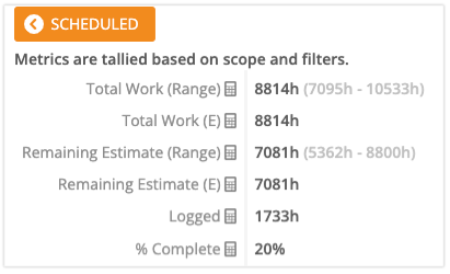 Click to expand Metrics Tally widget example