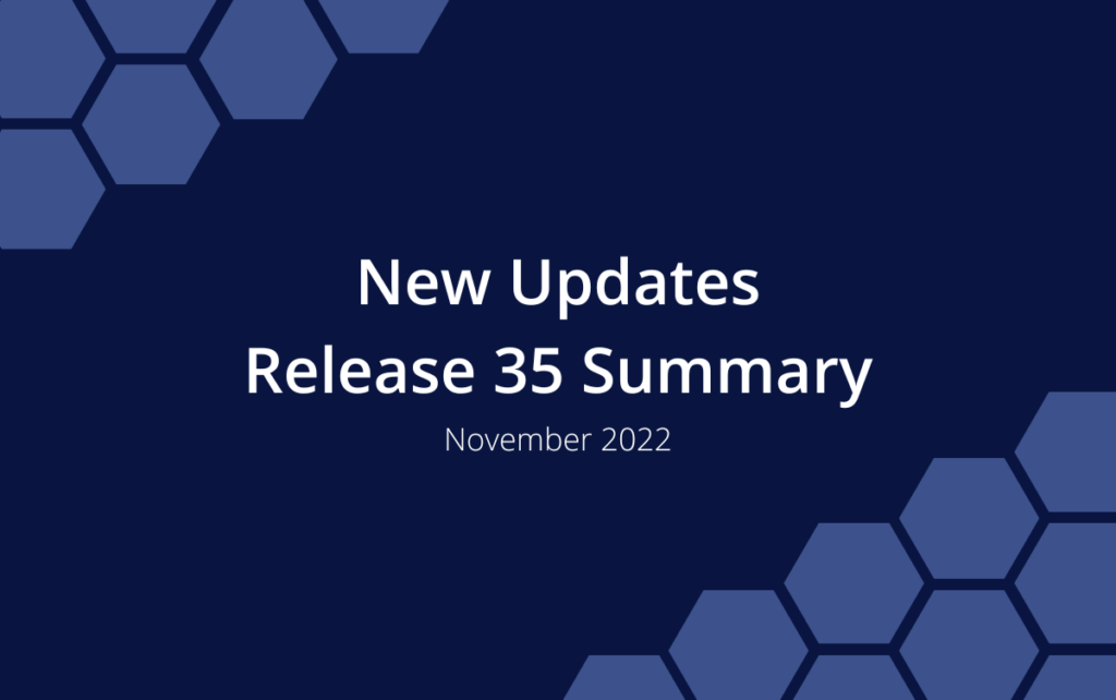 new updates - release 35 summary