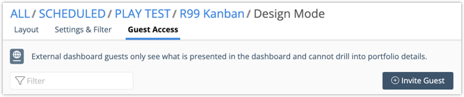 ui screenshot of Guest Access view in LiquidPlanner